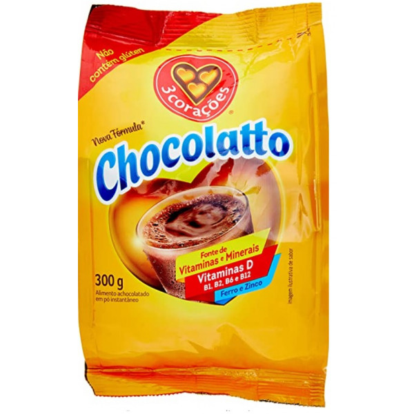 Achocolatado em pó Chocolatto Três Corações - Sache 300g